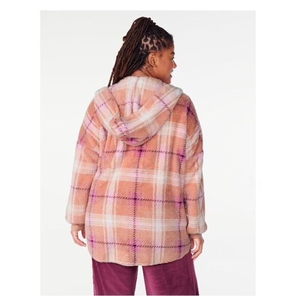 Women’s Plush Comfy Fuzzy Hoodie Cardigan Sweater Size S - Picture 6 of 8